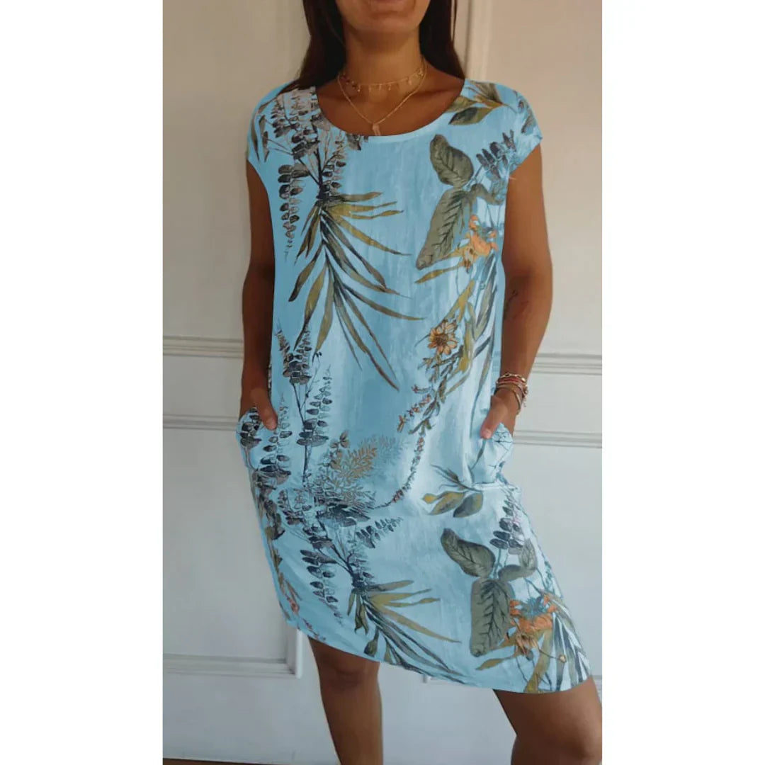 Vestido con escote redondo