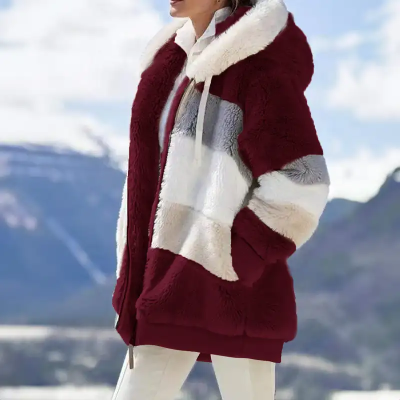 Elegante chaqueta de piel con bolsillos