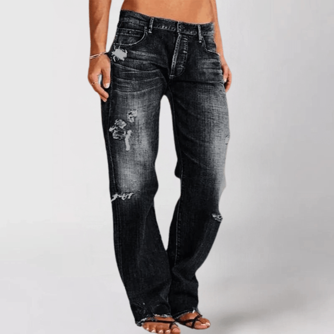 Vaqueros de mujer | Con agujeros | Denim duradero | Ideal para uso diario