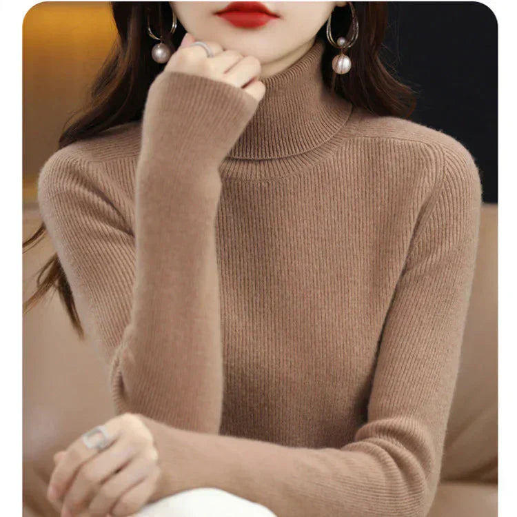 Lilae - Elegante jersey de cuello alto para Mujer