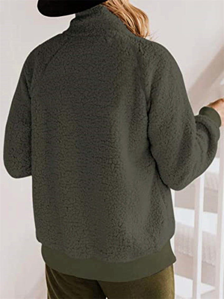 Cómoda chaqueta sin capucha para el frío