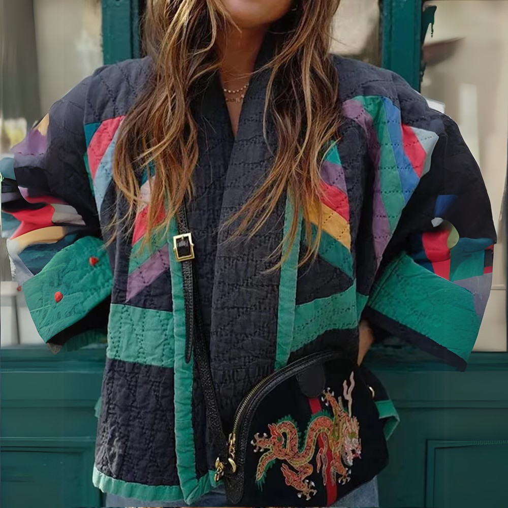 Chloé | Chaqueta kimono para mujer arcoíris elegante y cómoda
