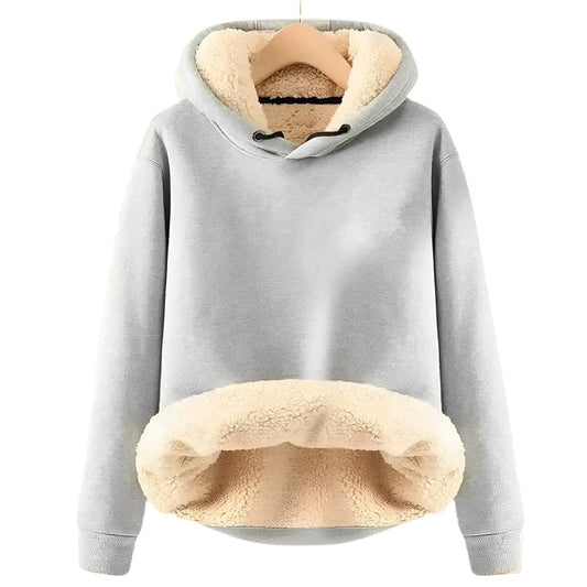 Mila | Chaqueta con capucha de forro polar Sherpa para mujer