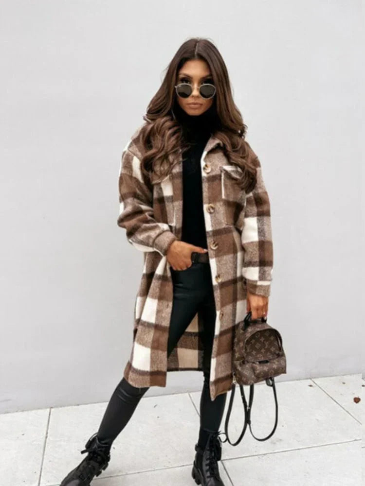 Teille | chaqueta larga a cuadros