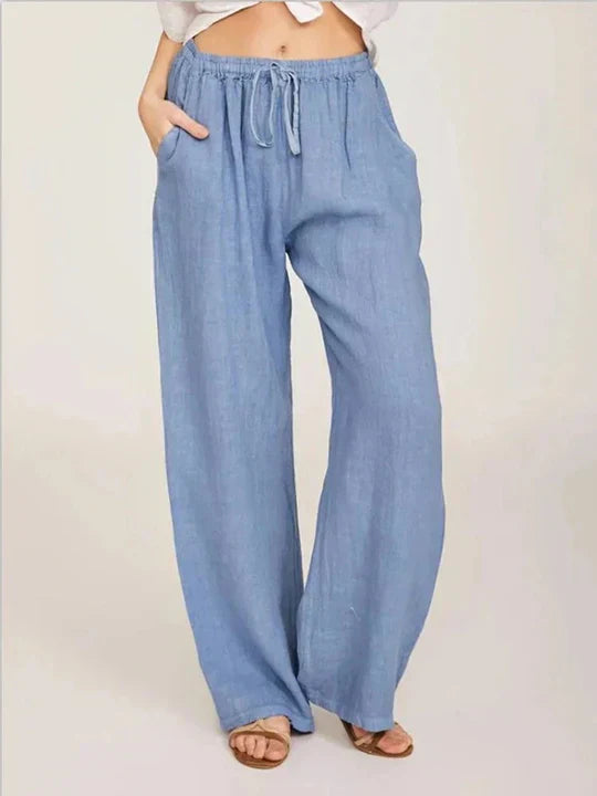 Pantalones de lino-algodón
