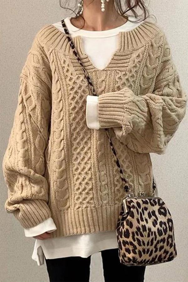 Elegante jersey estampado de corte holgado para un look moderno