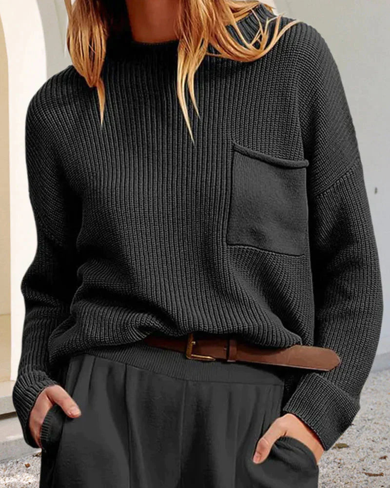 Miriam - Jersey de cuello redondo para mujer