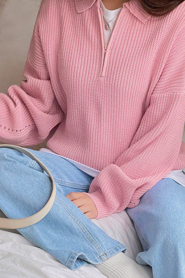 Lina - Jersey de invierno con cremallera para mujer