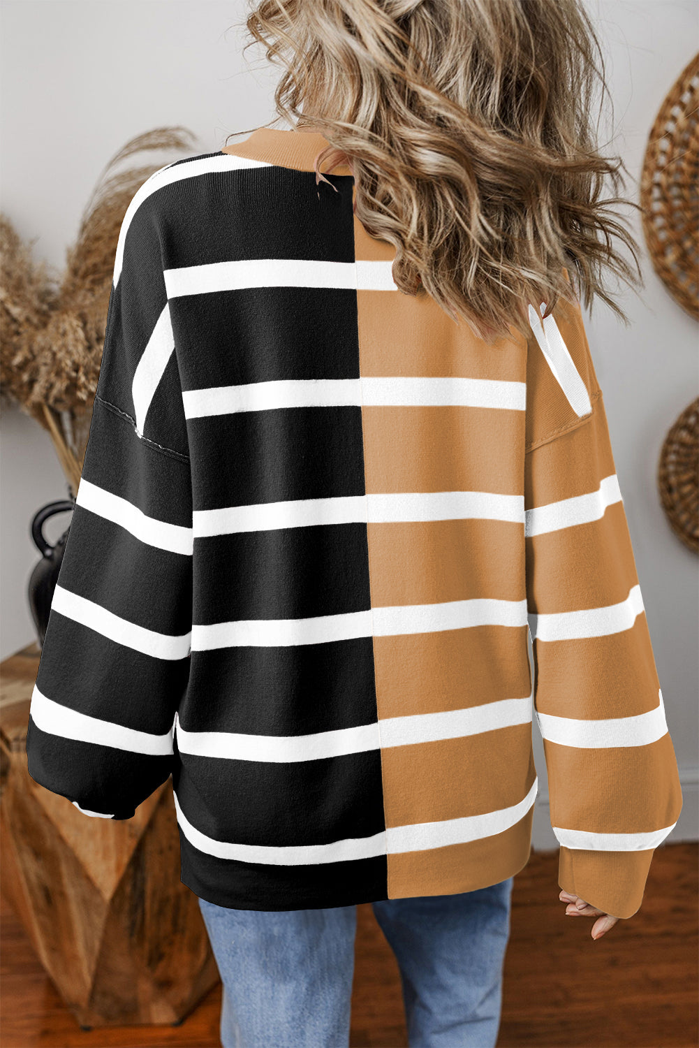 Lourdes | Moderno jersey oversize con contraste de colores
