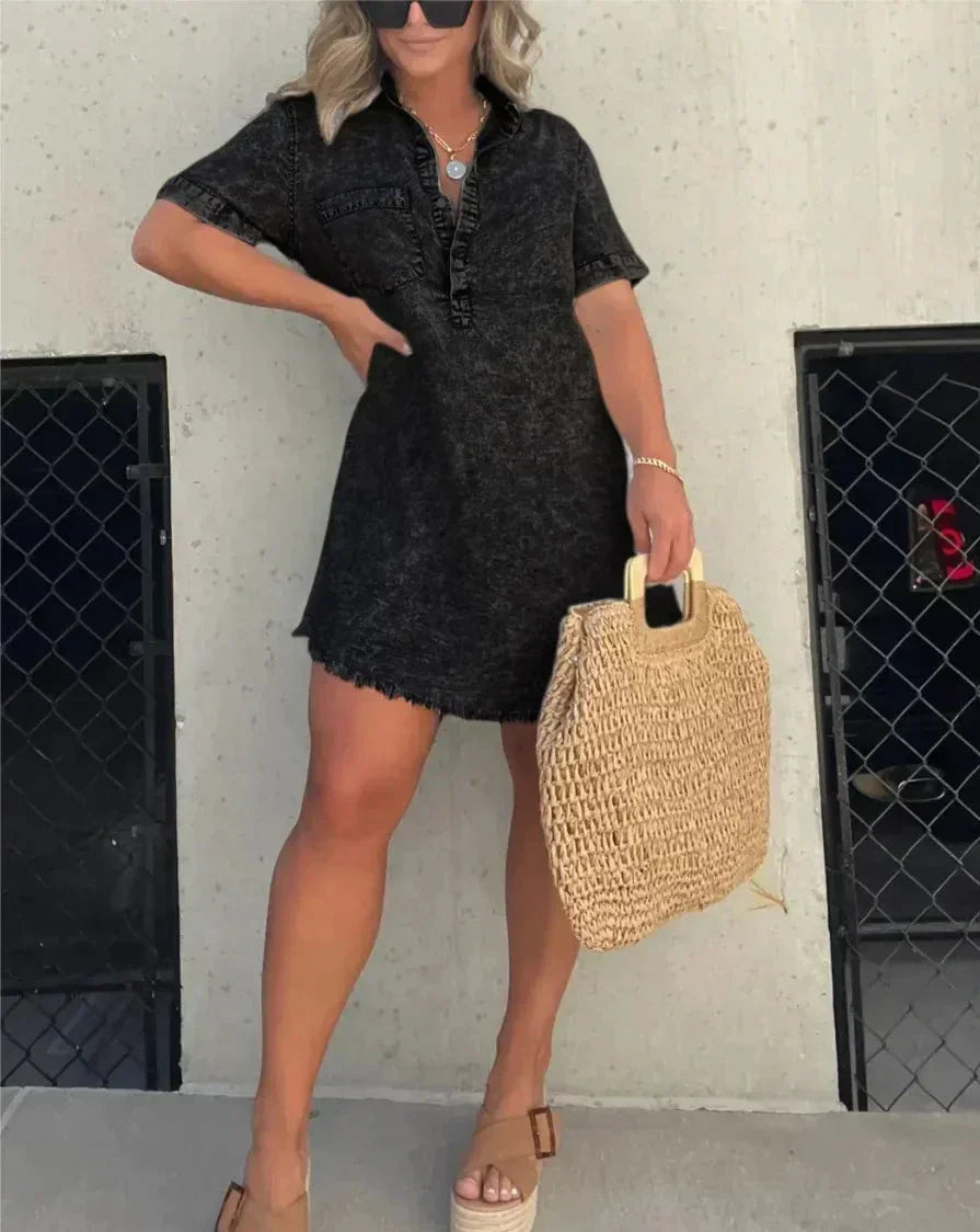 Vestido Denim camisa-blusa