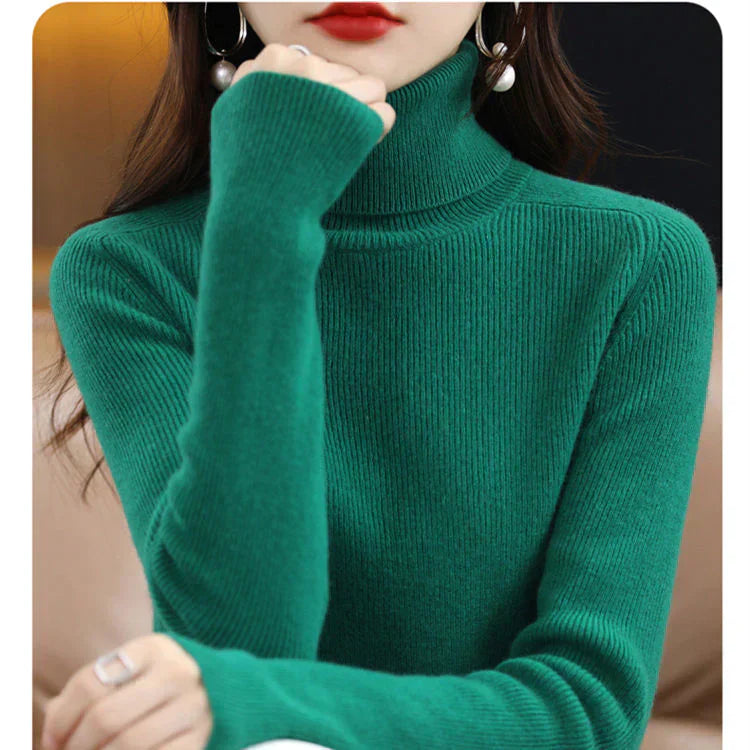 Lilae - Elegante jersey de cuello alto para Mujer