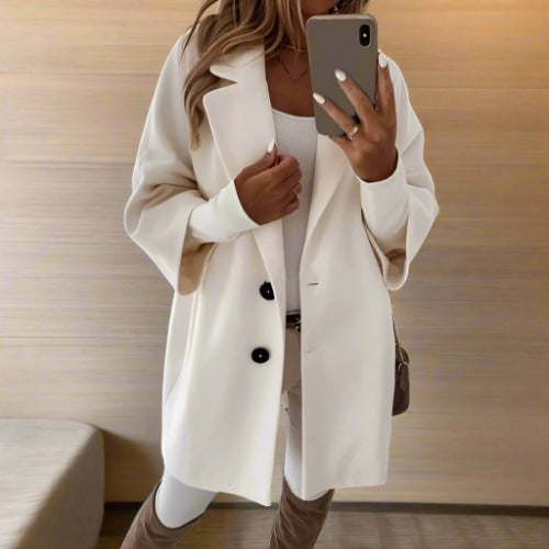 Josephine - Abrigo suave con cuello ancho