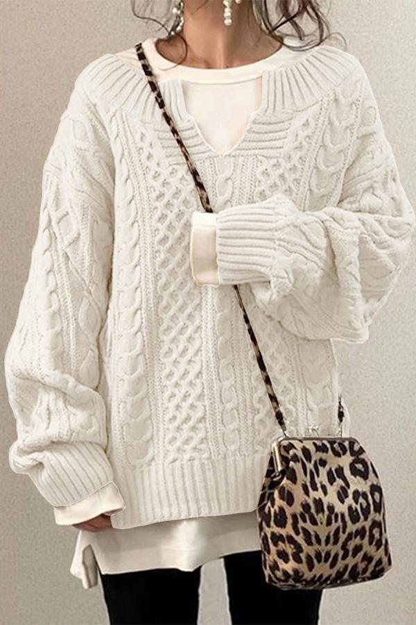 Elegante jersey estampado de corte holgado para un look moderno