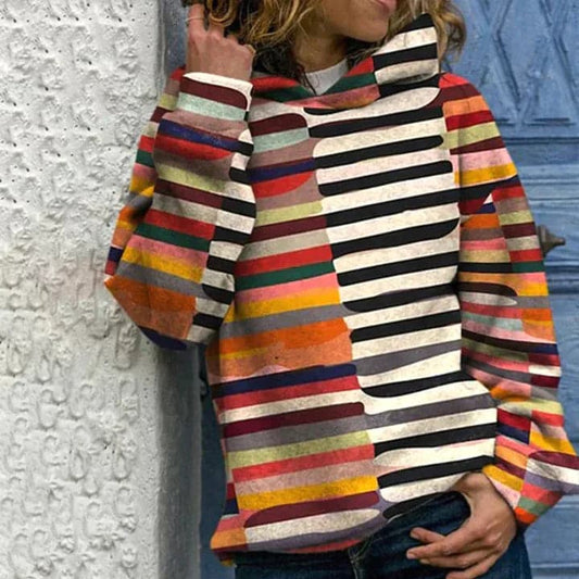Floralyn - Chaqueta informal a rayas para mujer