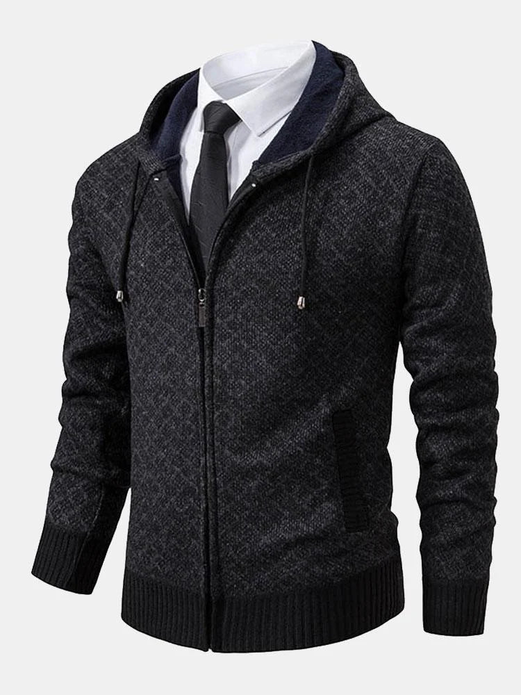 Jersey de hombre con cremallera y rombos geométricos
