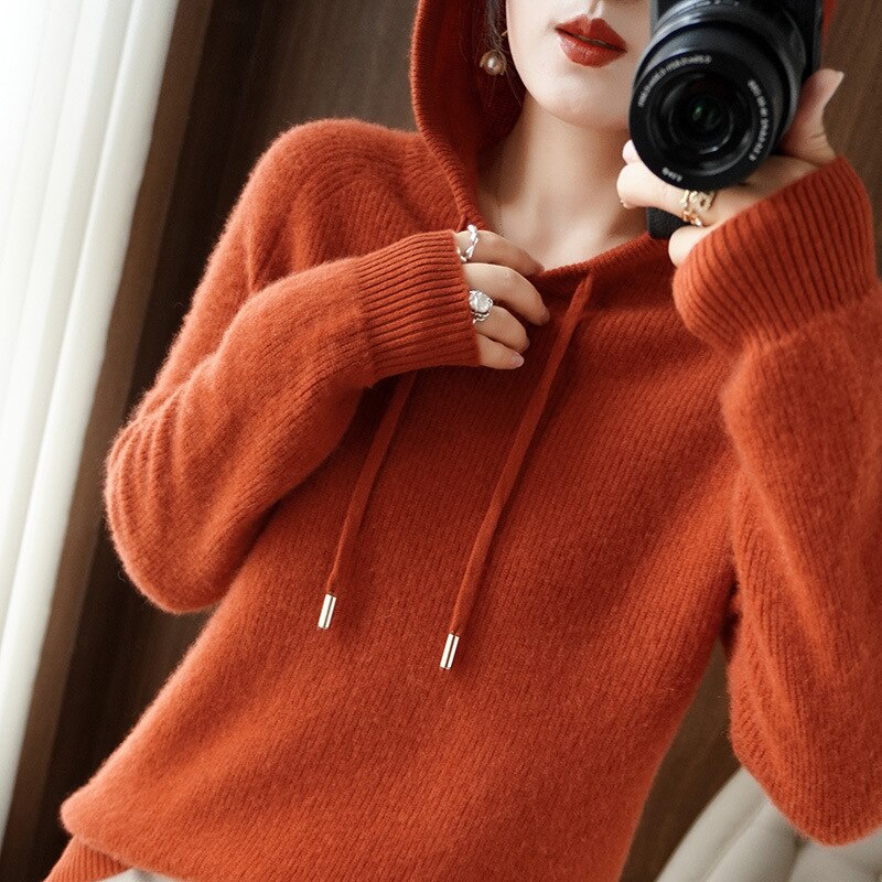 Leslie | Sudadera con capucha de cachemira