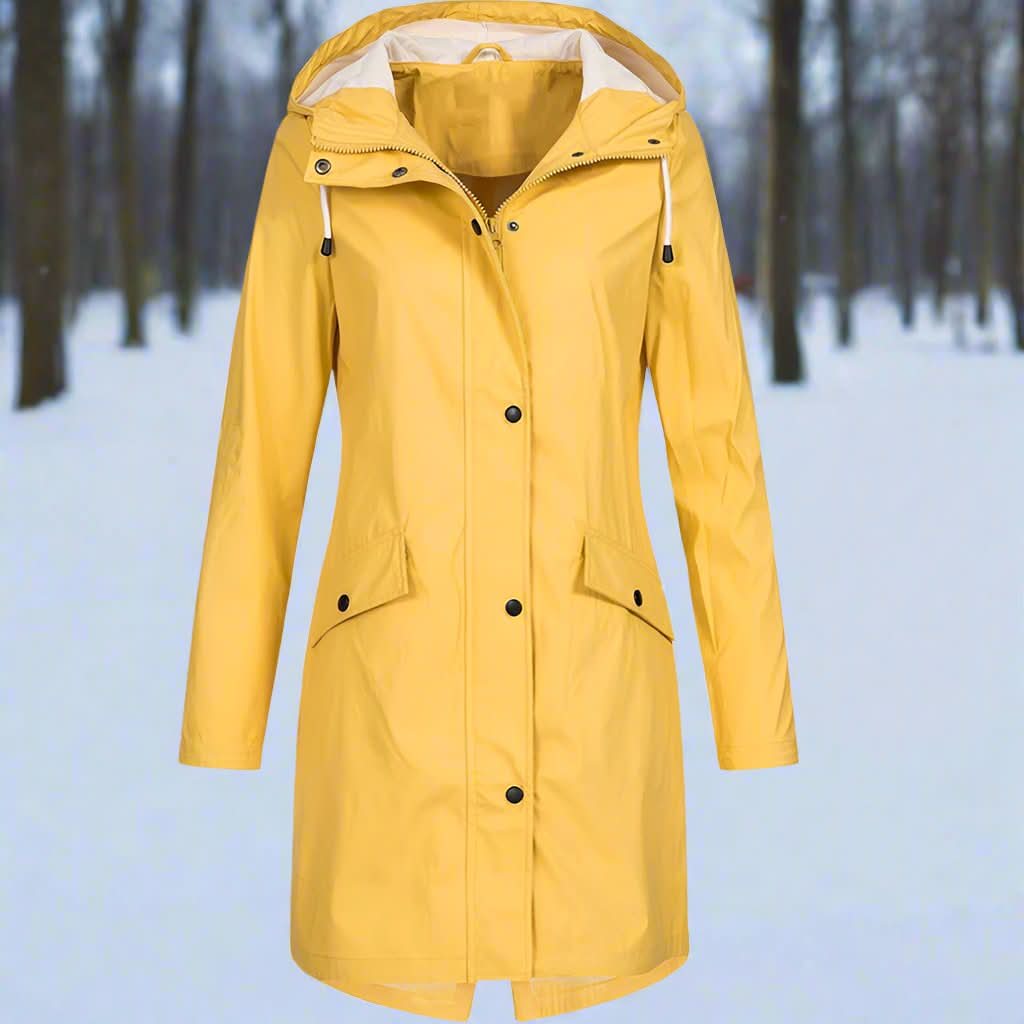 Elegante abrigo impermeable para mujer