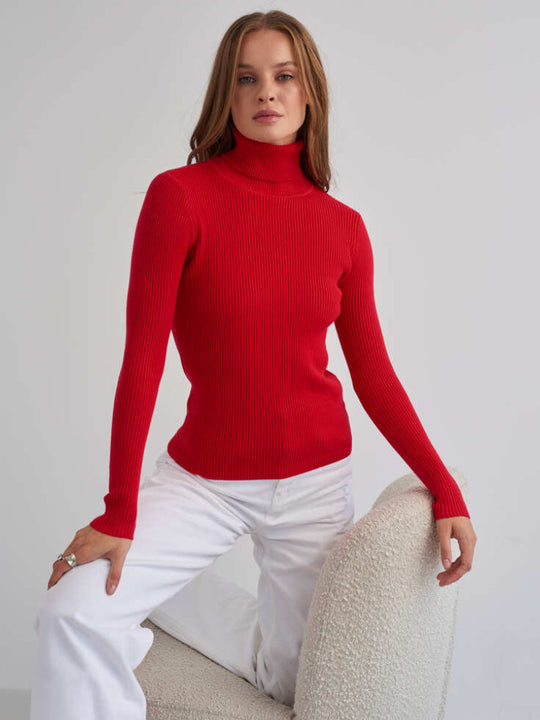 Jersey de cuello alto para mujer | Elegancia y esenciales de otoño