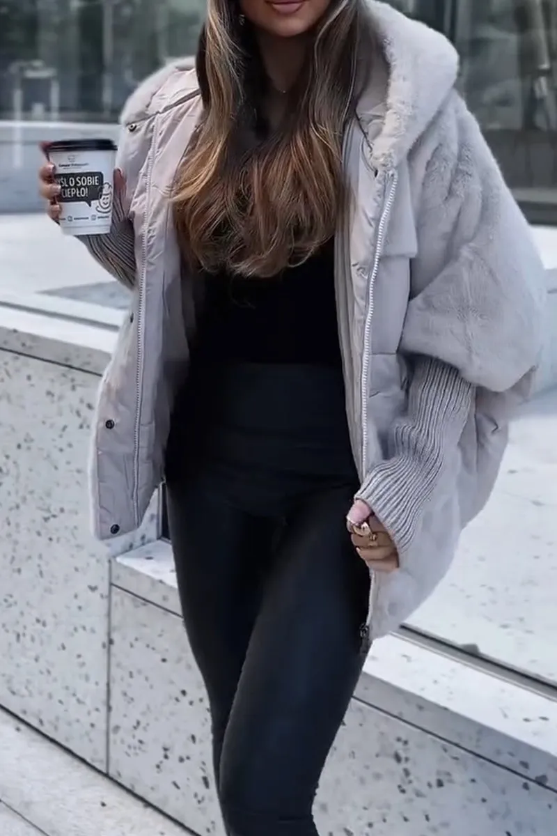 Woolspire™ Chaqueta bomber con capucha para mujer