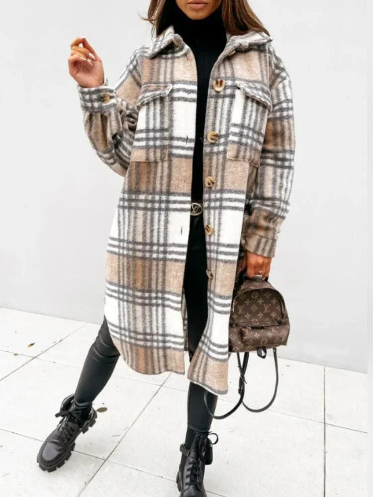 Teille | chaqueta larga a cuadros
