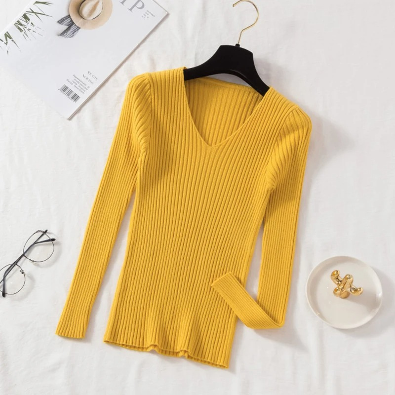 Jersey Yllona | Suéter entallado cuello pico