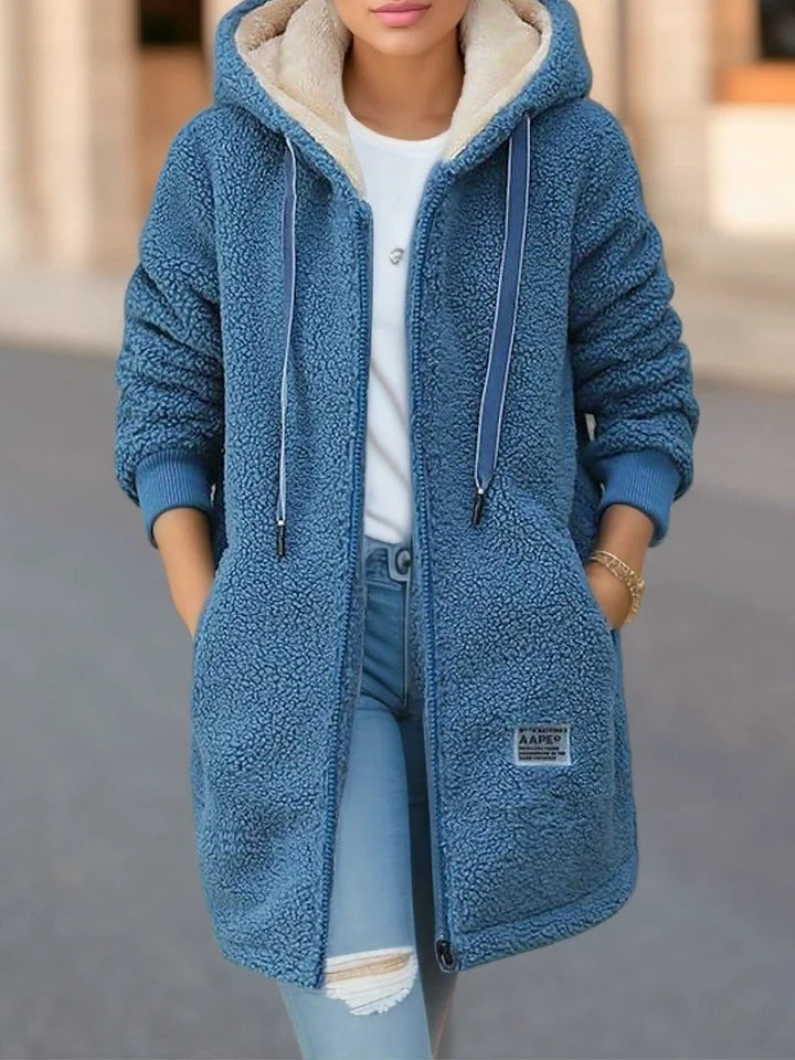 Chaqueta con capucha Sherpa | Suave y con cremallera