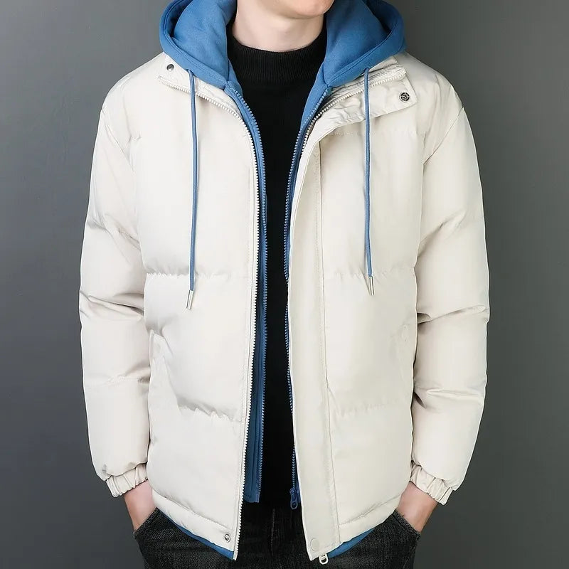 Gaston | Chaqueta de algodón engrosado con capucha cortaviento para hombre