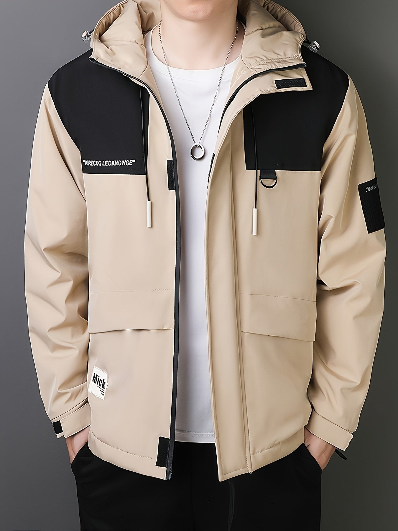 Casual de algodón con capucha y cremallera chaqueta de invierno para los hombres | Perfecto para actividades al aire libre