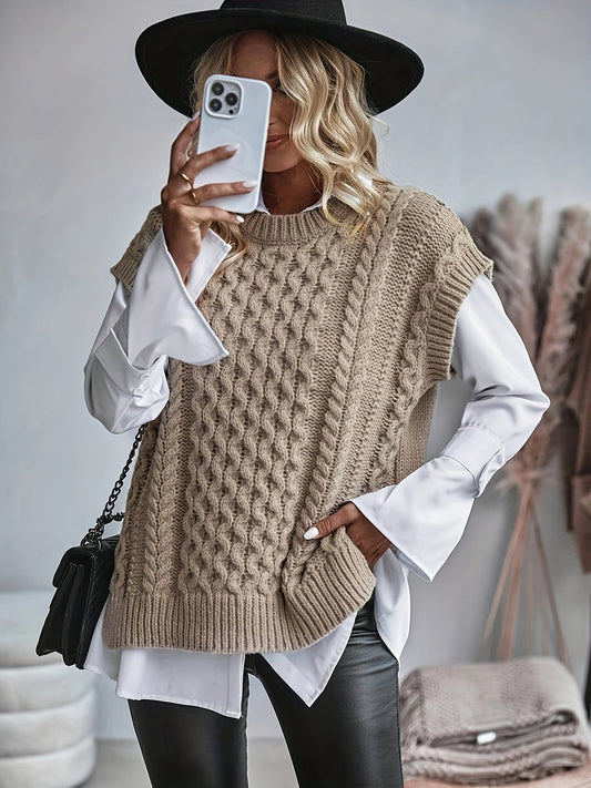 Clio - Chaqueta de punto con aberturas para mujer