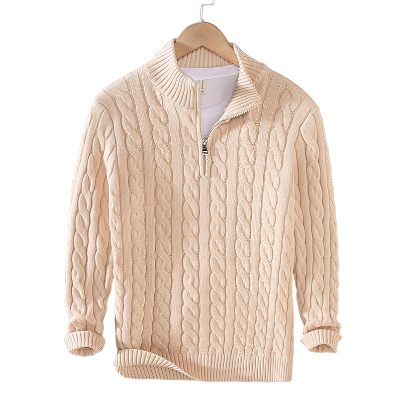 Lorentis™ | Jersey de punto de lujo con moderno cierre de cremallera