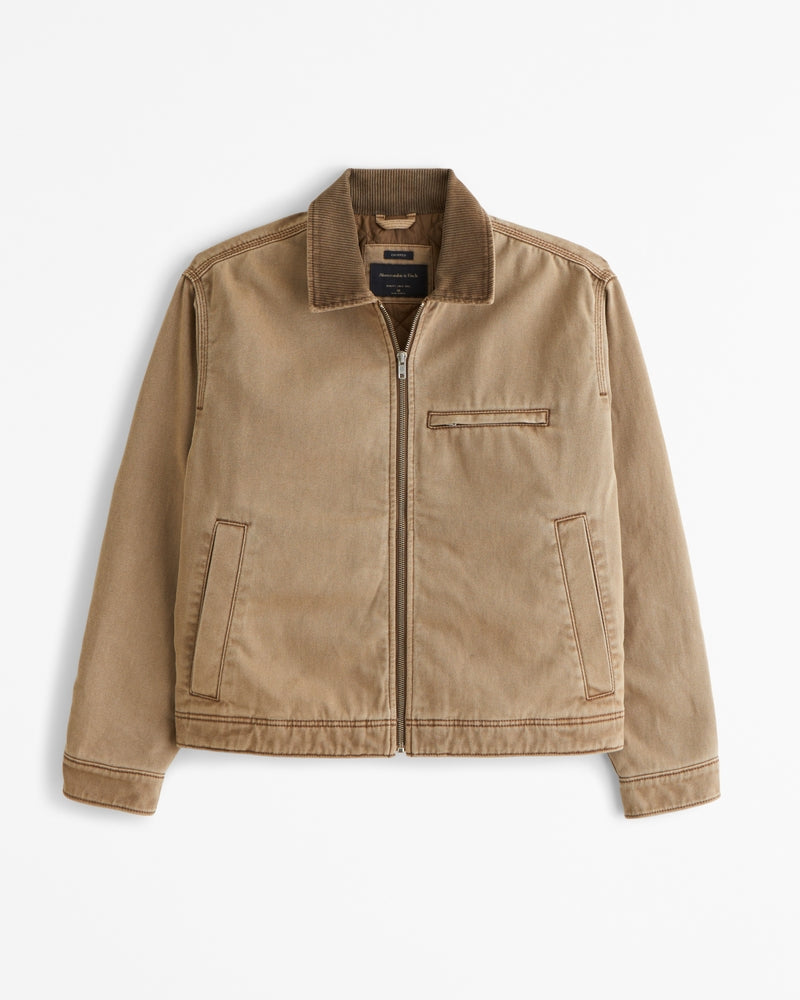 Chaqueta de trabajo corta con cremallera