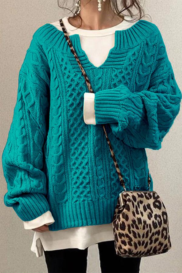 Elegante jersey estampado de corte holgado para un look moderno