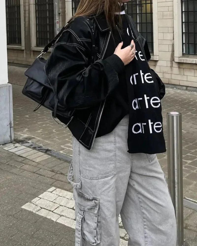 Chaqueta bomber de cuero chic para mujer | khalil