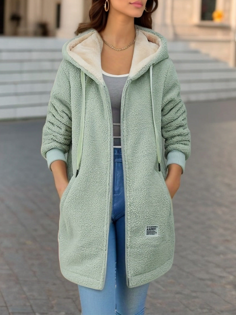 Chaqueta con capucha Sherpa | Suave y con cremallera