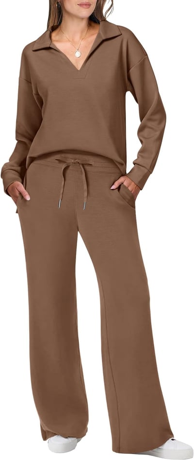 Heidi-Mode | Conjunto casual de viaje y salón de jersey y pantalón