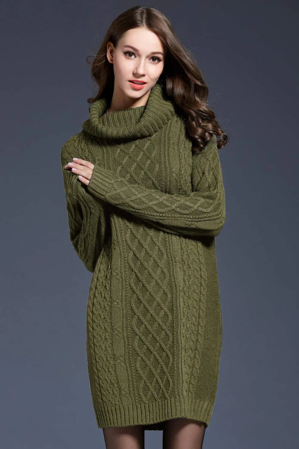 Els - Vestido jersey de punto para otoño e invierno