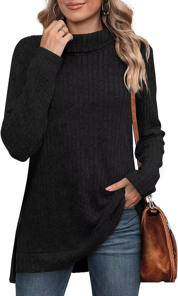Alani - Elegante jersey de punto de cuello alto para mujer