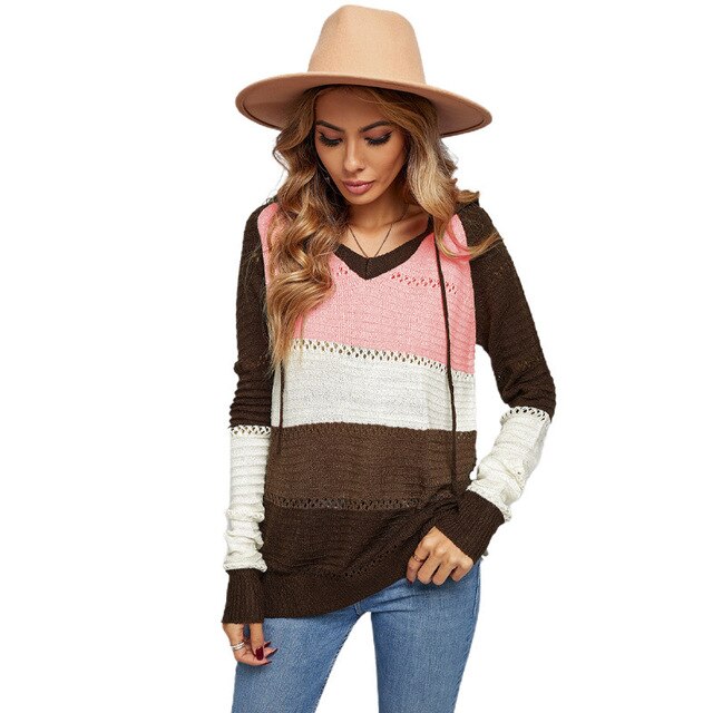 Margaux Sudadera con capucha y cuello en V - Muy cómoda