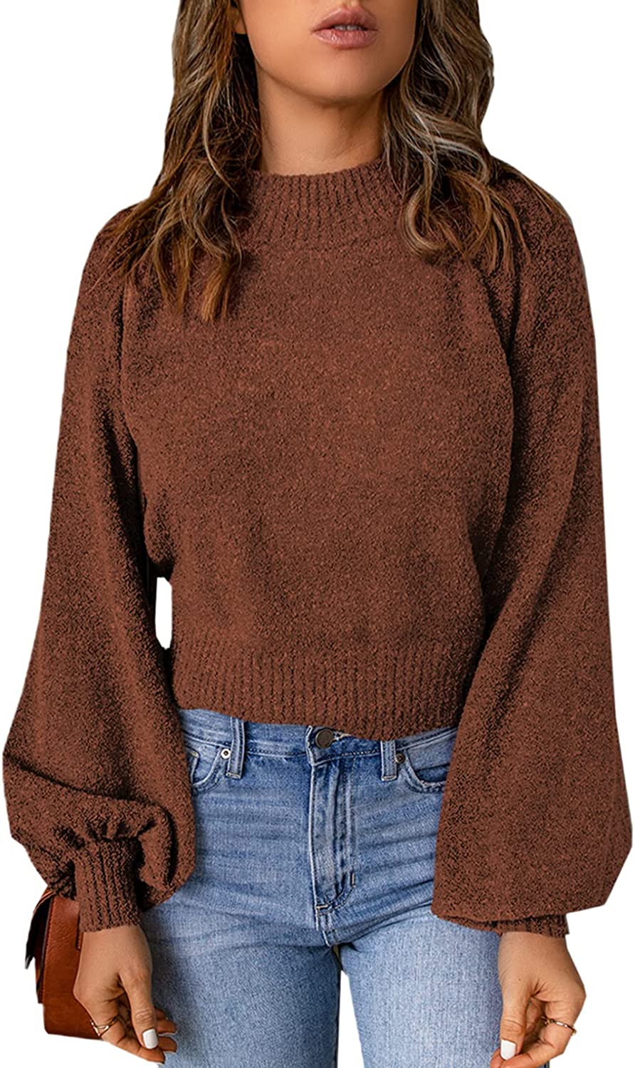 Elegante jersey de mangas anchas y corte holgado
