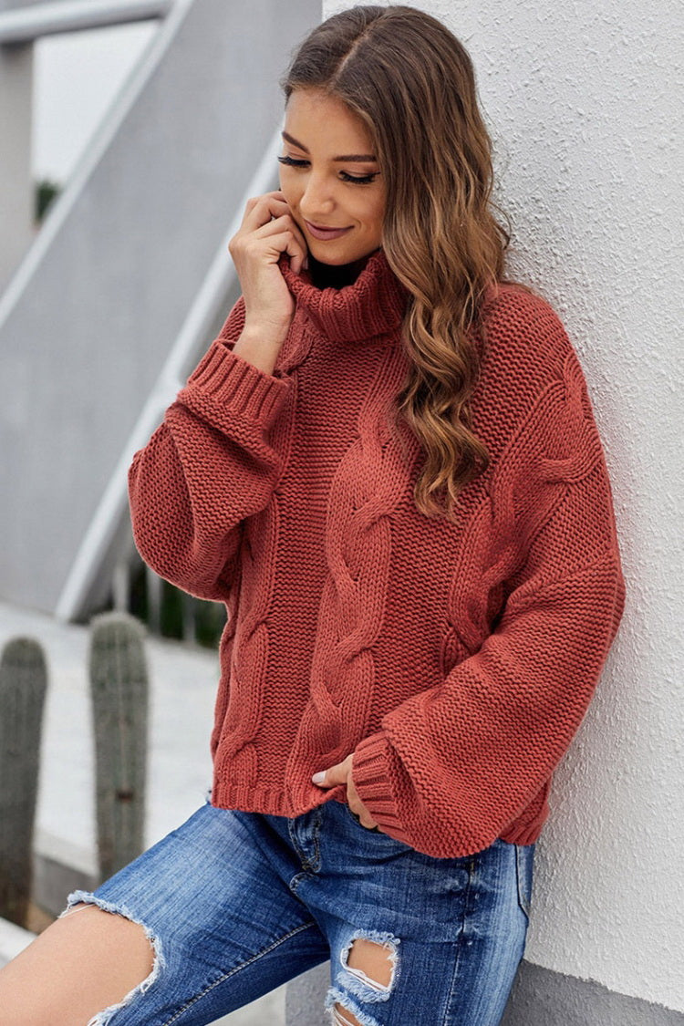 Jersey de cuello alto para mujer
