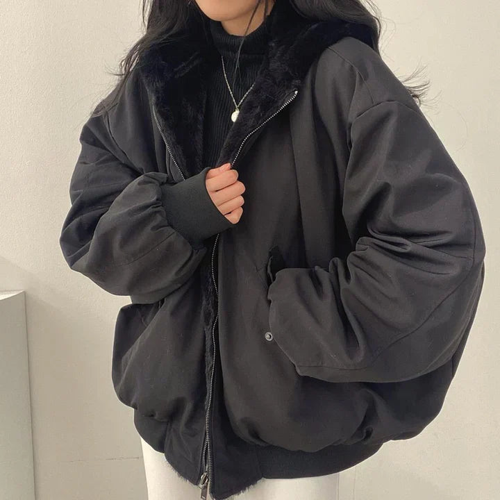 Kristin | parka gruesa con capucha y cremallera