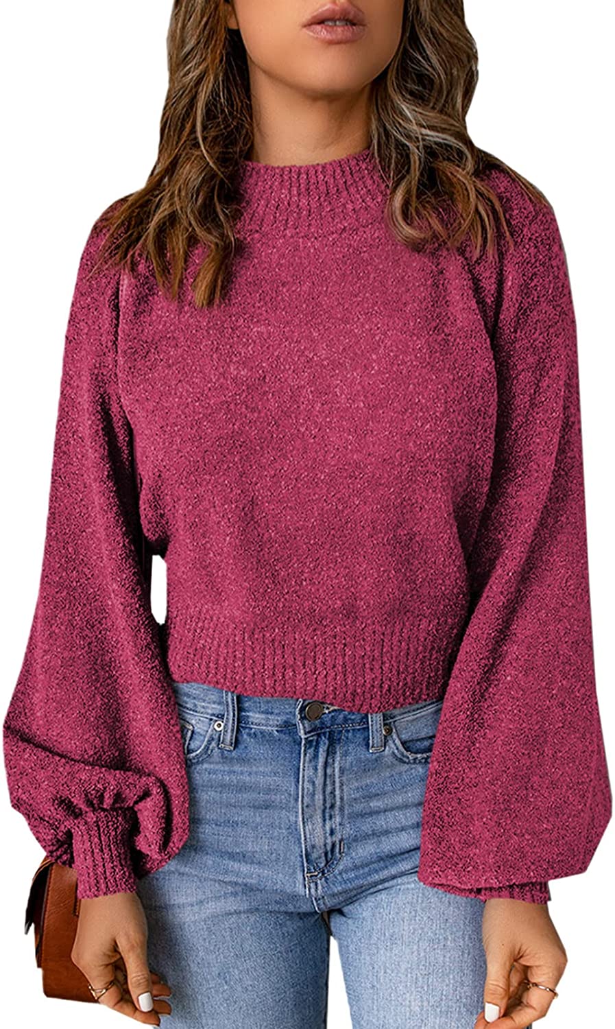 Elegante jersey de mangas anchas y corte holgado