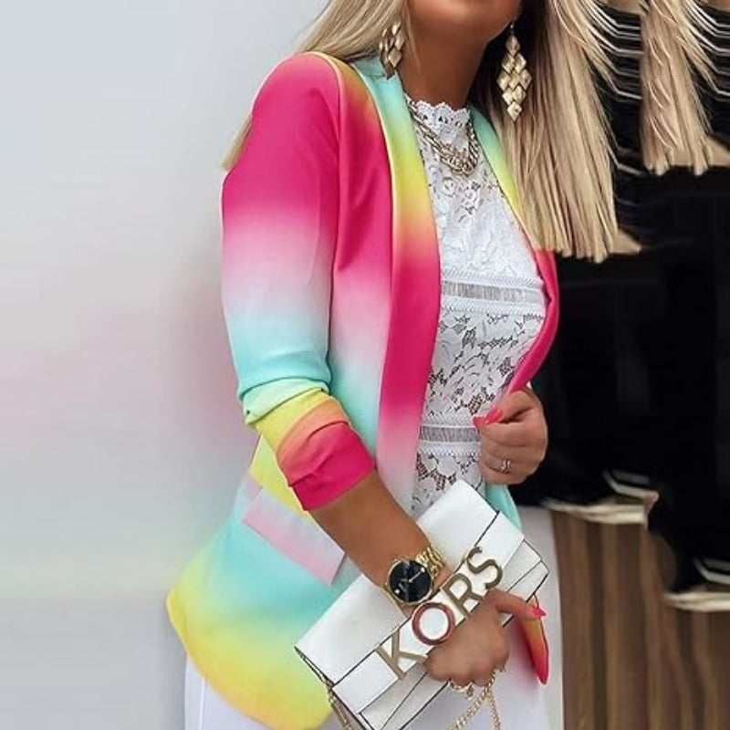 Blazer de manga larga para mujer