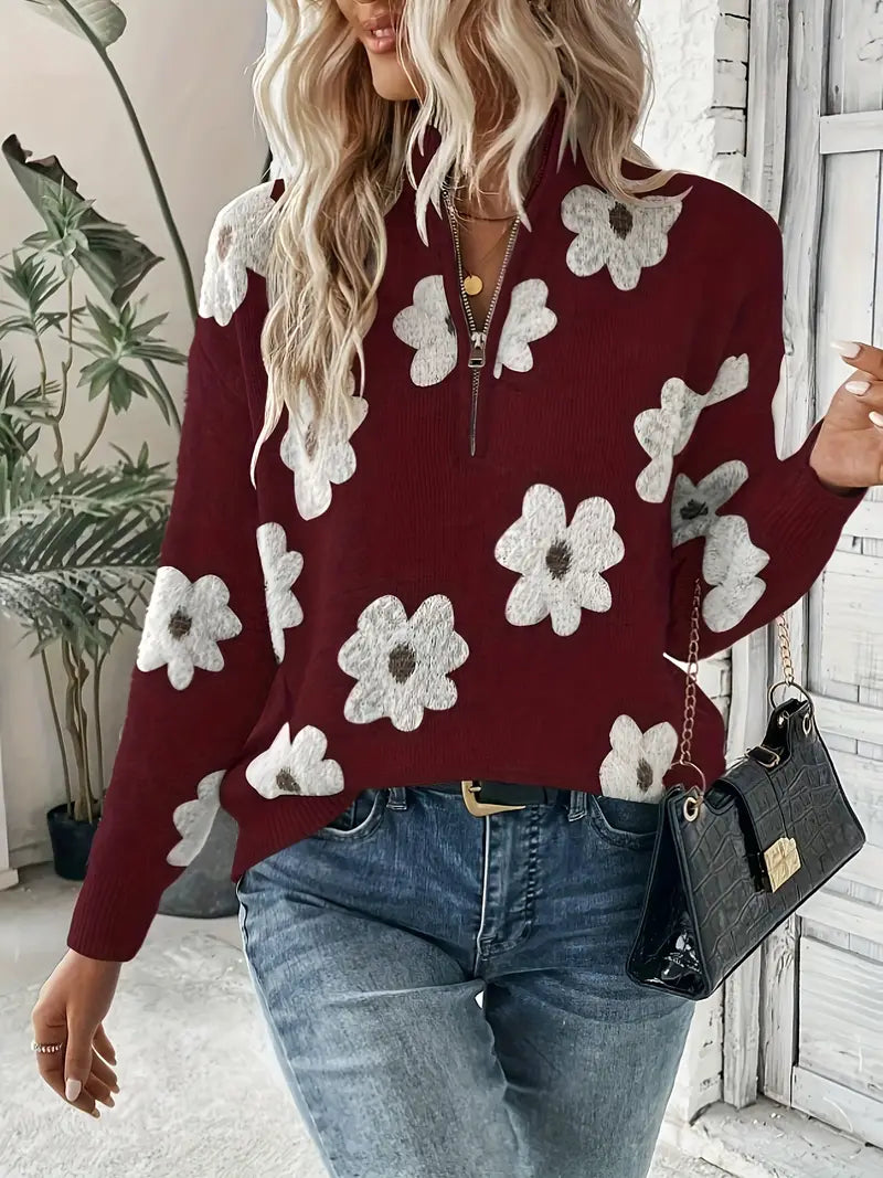 Fiorella | jersey casual con cremallera para mujer