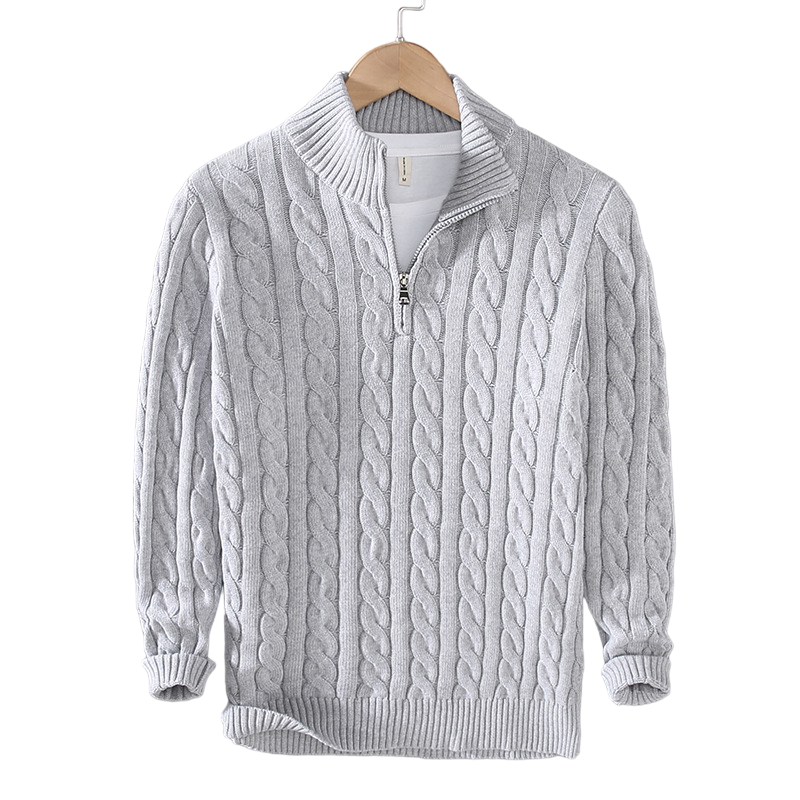Lorentis™ | Jersey de punto de lujo con moderno cierre de cremallera
