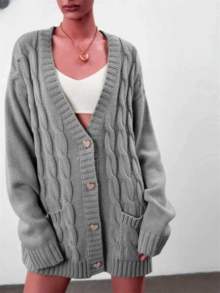 Chaqueta de punto oversize para mujer, elegante y cómoda