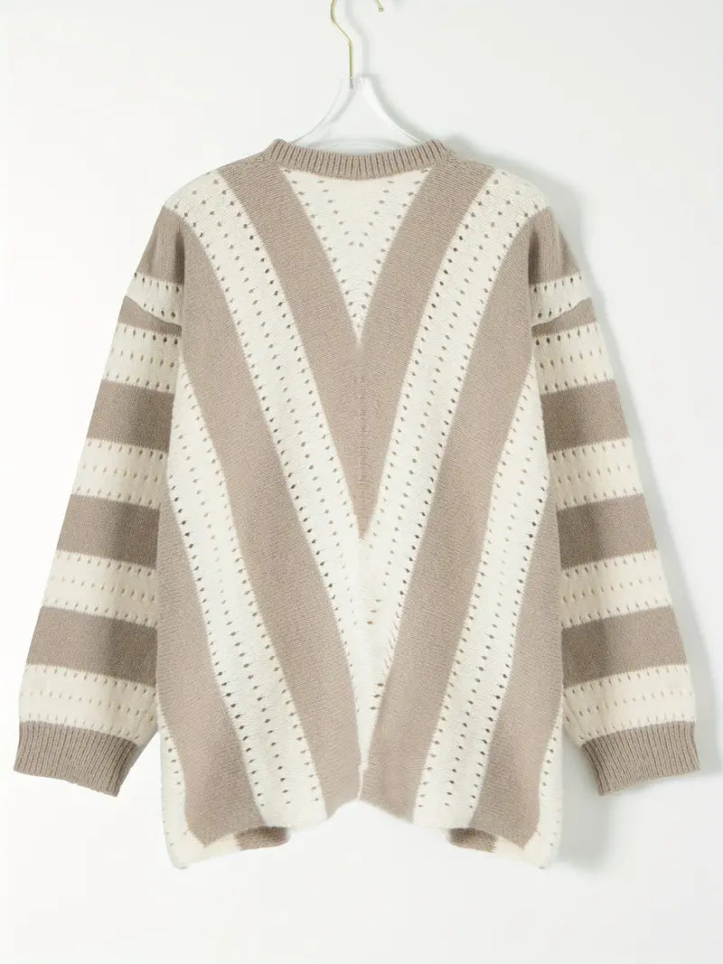 Grace | jersey de rayas con cuello de pico