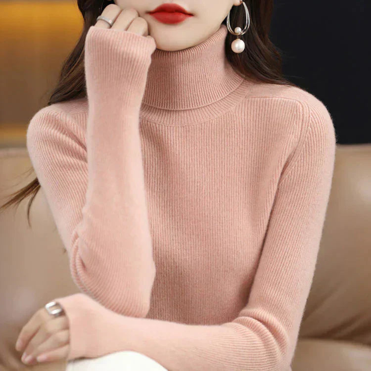 Lilae - Elegante jersey de cuello alto para Mujer