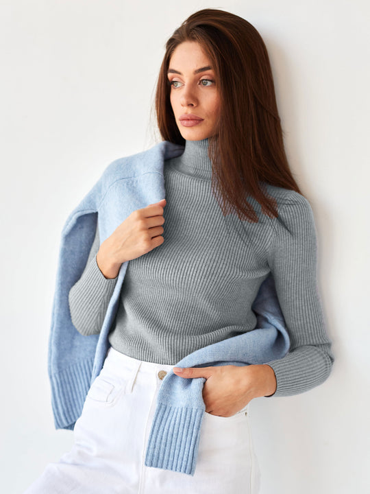Jersey de cuello alto para mujer | Elegancia y esenciales de otoño