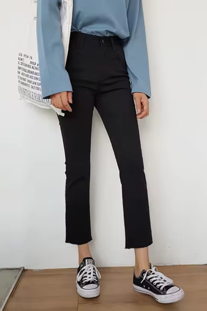 Lila | Vaqueros de pierna recta azul claro para mujer